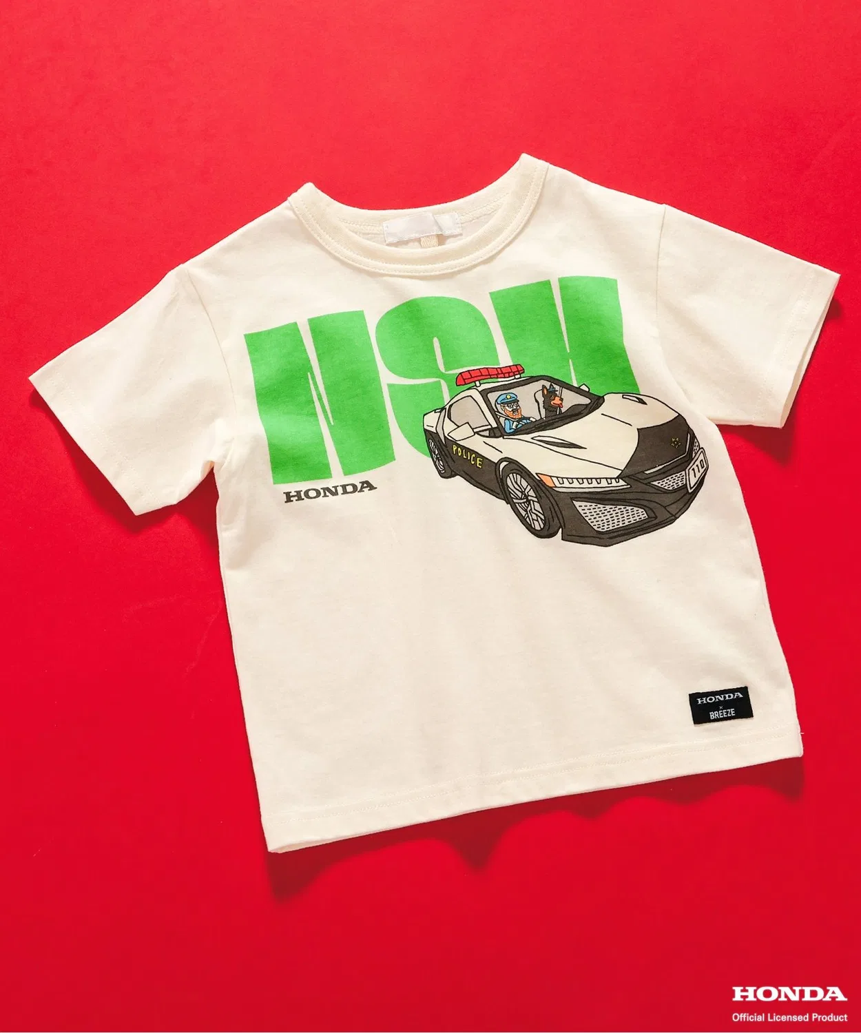 Детская футболка с принтом Honda CROSSROAD BREEZE, Off White