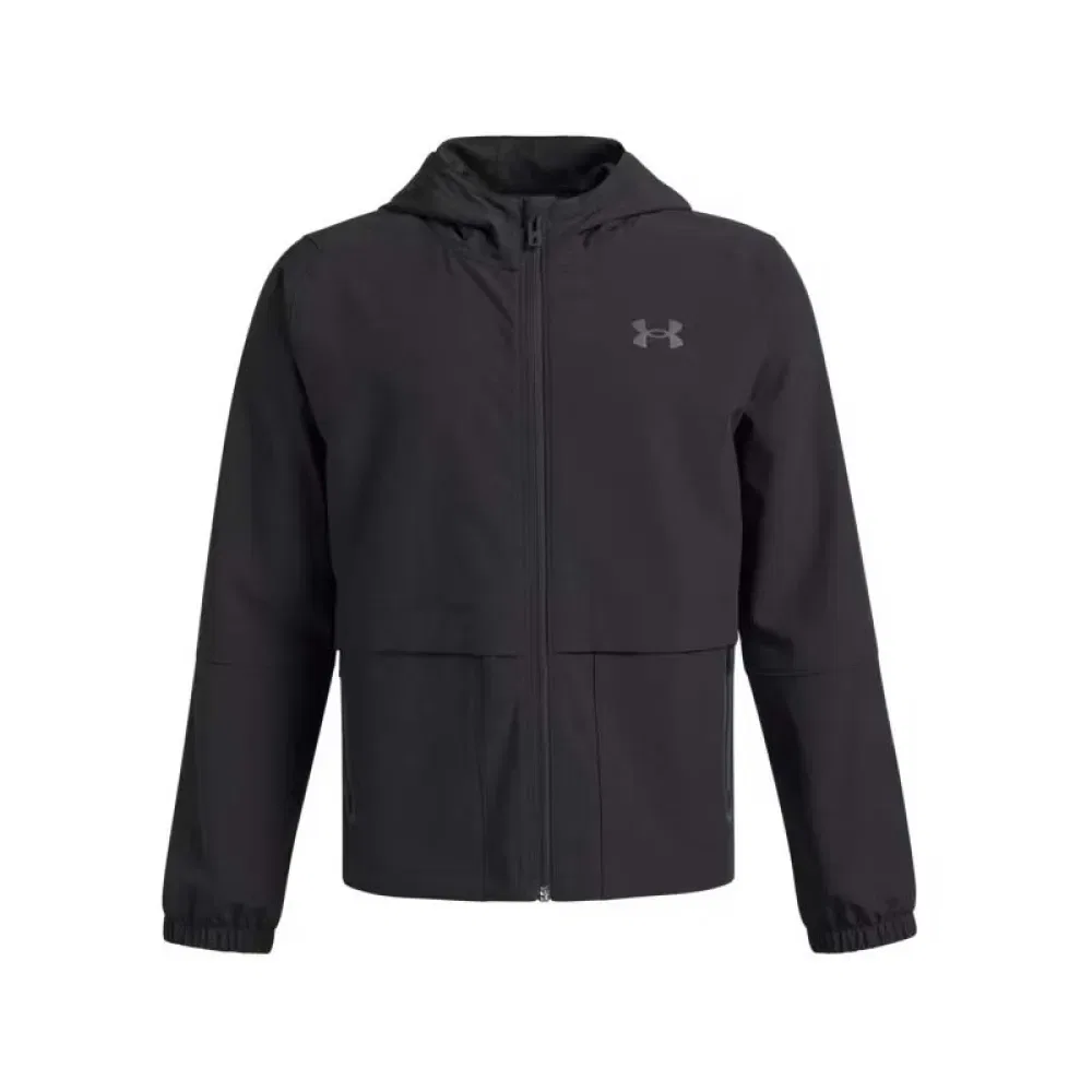 Детская куртка для мальчиков с защитой от ветра и воды Unstoppable Woven Under armour, Black — фото 3
