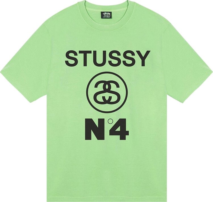 

Футболка Stussy No.4 Pigment Dyed Tee 'Green', зеленый