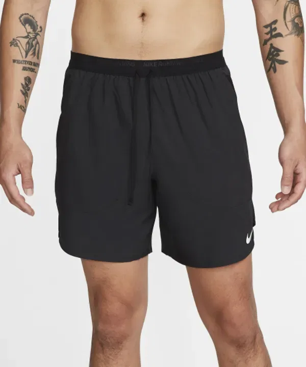 Шорты для бега с подкладкой, Dri-FIT Stride 7", Nike, черный — фото 2