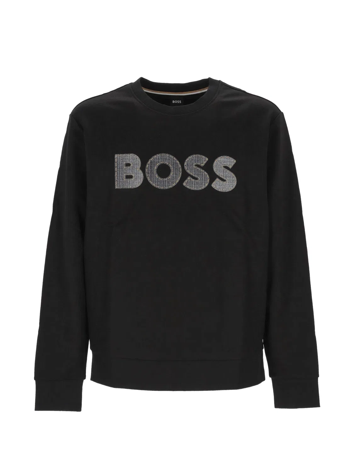Свитер с нашивкой-логотипом Boss, черный