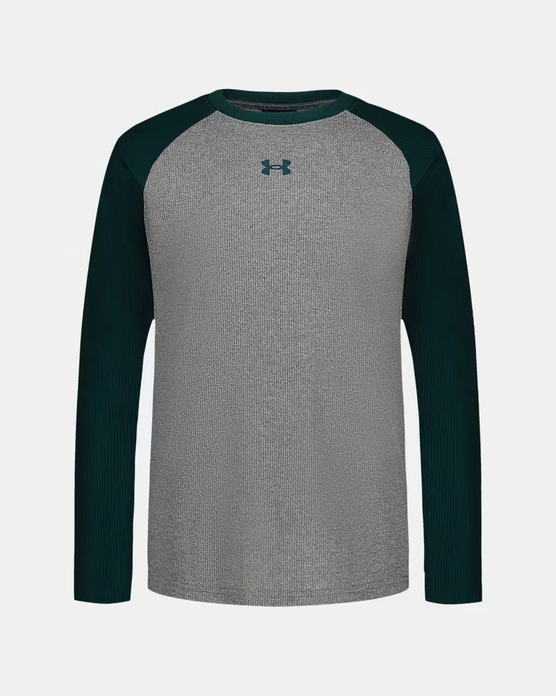 Футболка с длинным рукавом термо с регланом UA Thermal Raglan UnderArmour, Clay Green/White