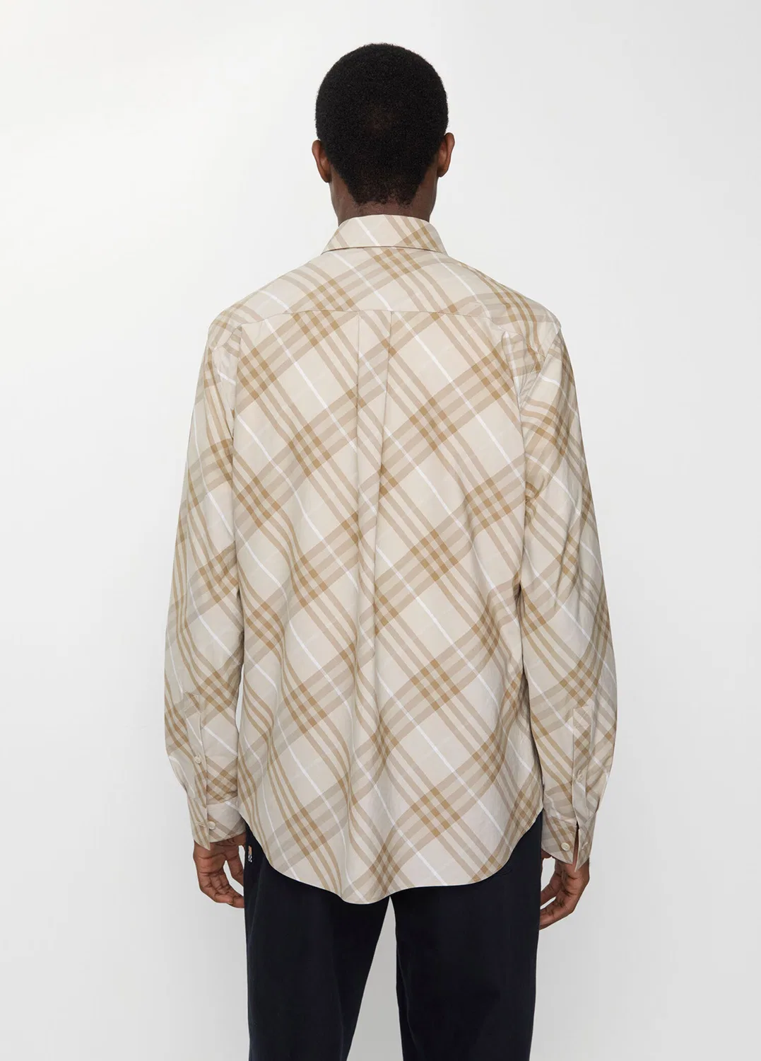 Рубашка Burberry Robert, кремовая — фото 3