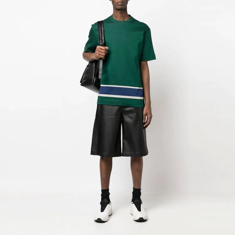 Мужская футболка с полосатым акцентом Green Emporio Armani — фото 3