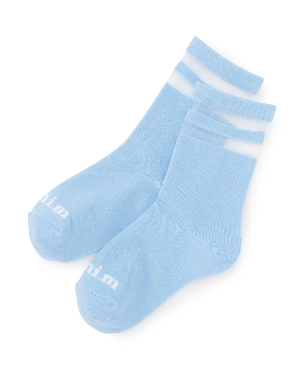 Детские носки с прозрачной линией, модель Line Sheer, minimal, Sax Blue