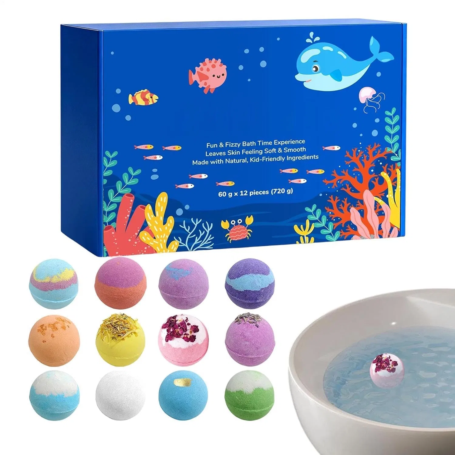 Шарики для ванны с игрушкой, Generisch, 12 шт, 5 см