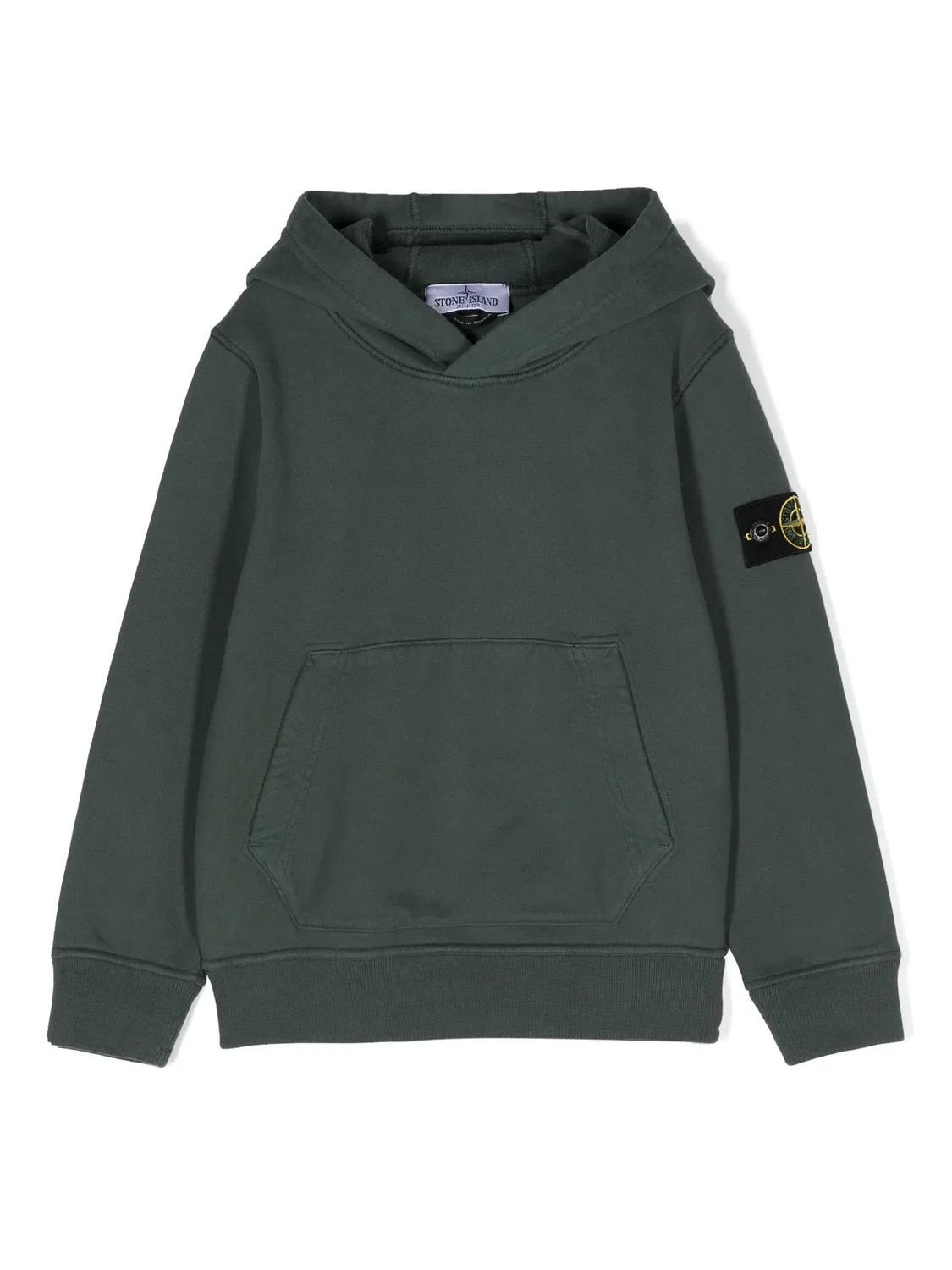 Худи с компасом из хлопка Stone Island, зеленый