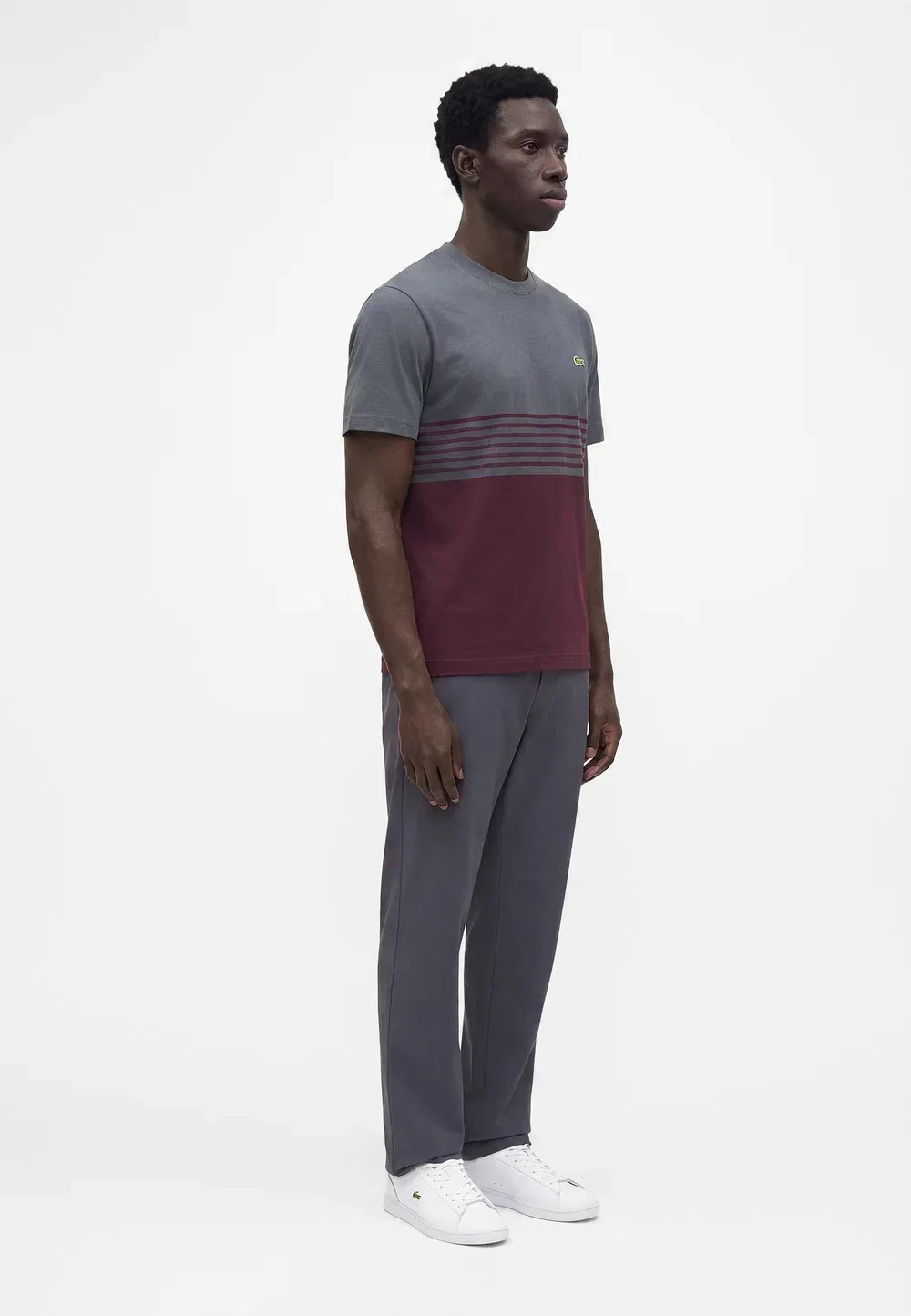 Футболка с принтом Lacoste, Graphite/Oxalis — фото 4