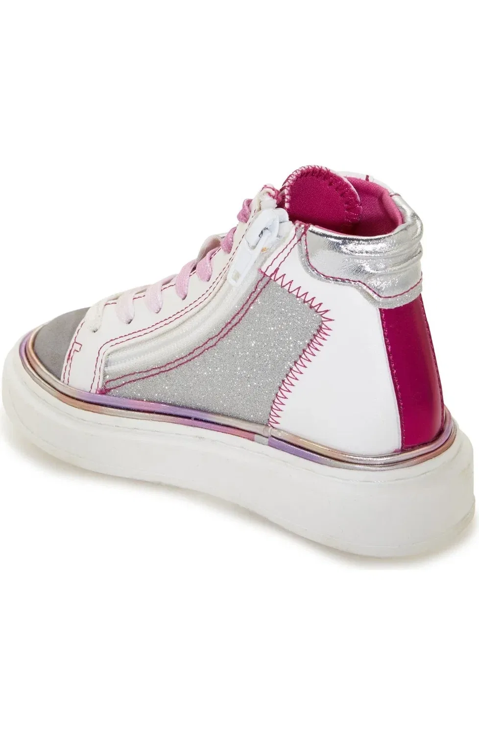 Детские кроссовки на платформе с блестками Steve Madden, мультиколор — фото 3