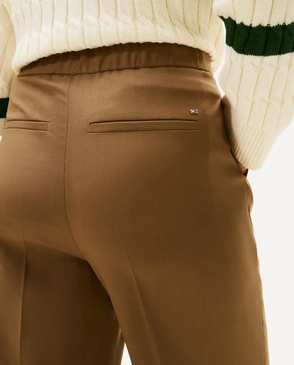 Женские брюки прямого кроя из шерстяной смеси Tommy Hilfiger, Camel — фото 2