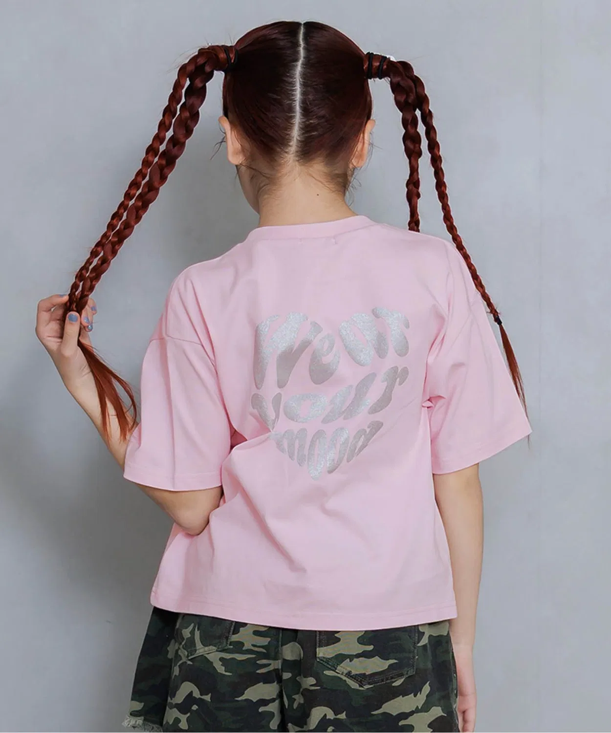 Детская футболка с принтом Assort Color Vari T-Shirt algy, Розовая