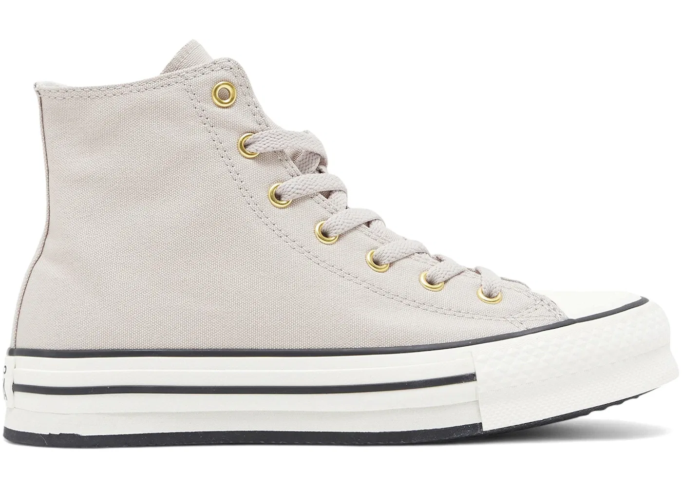 Детские кеды на платформе Converse Chuck Taylor All Star EVA Lift Platform Hi, Papyrus/Egret/Light Gold/Black