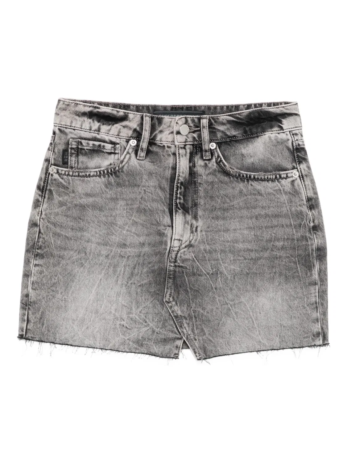 Джинсовая юбка серая Superdry, серый