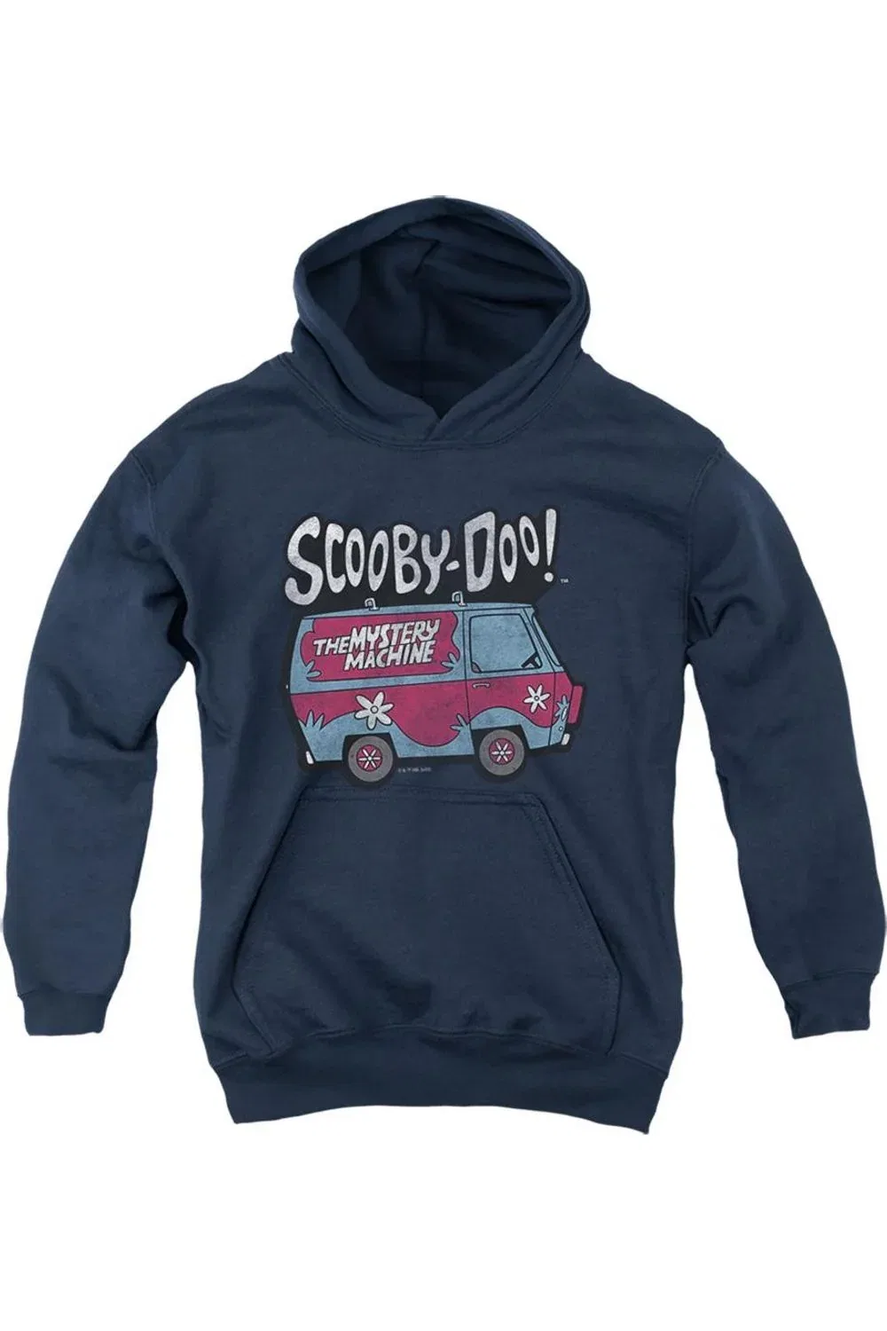 Детское худи с капюшоном с принтом Scooby Doo Mystery Machine Gildan, темно-синий