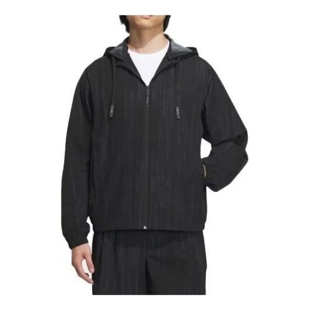 Куртка ветровка с длинным рукавом Wuji Adidas, черный — фото 3