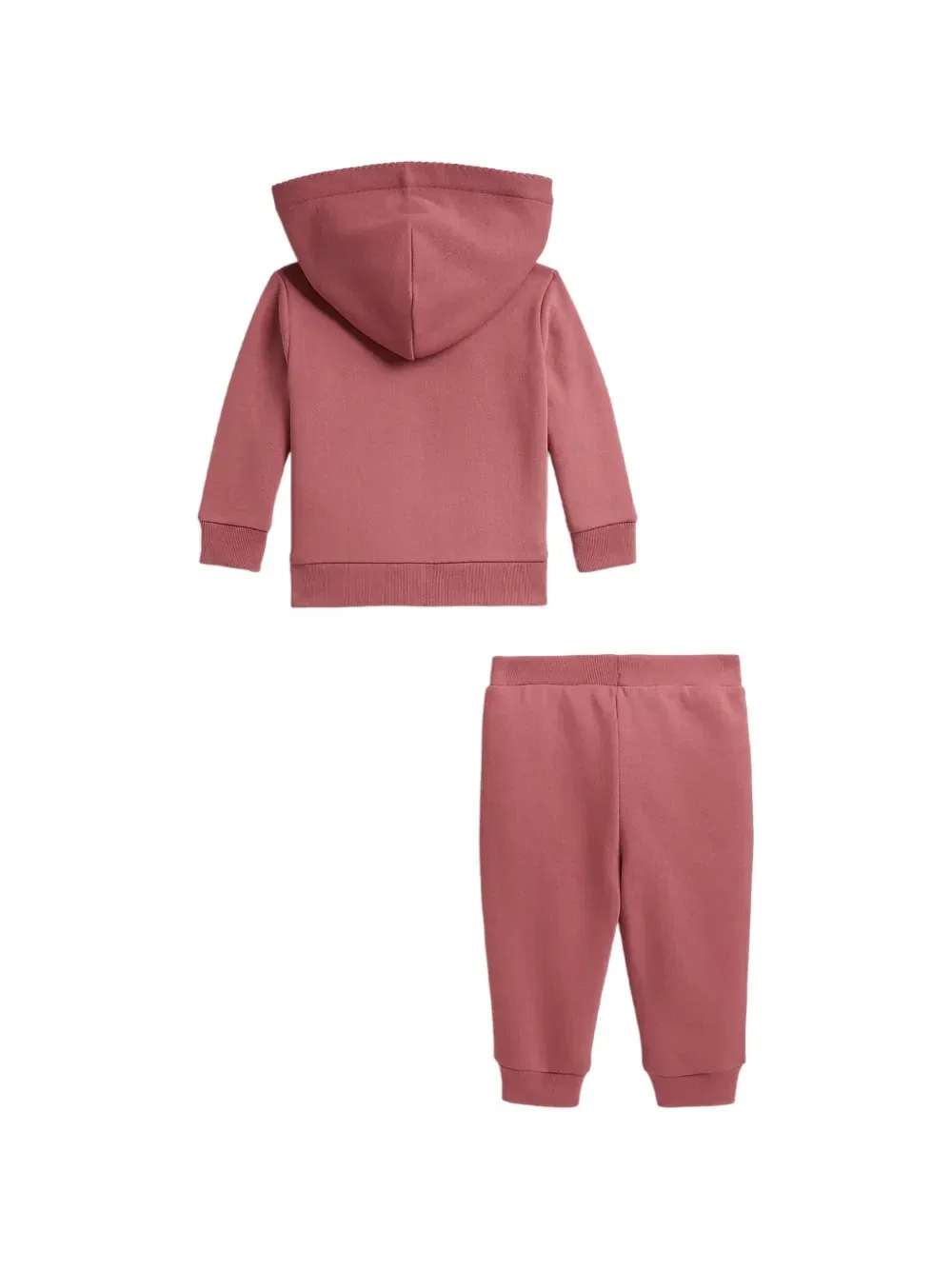 Толстовка с отделкой пико и джоггеры Polo Ralph Lauren Kids, розовый — фото 2