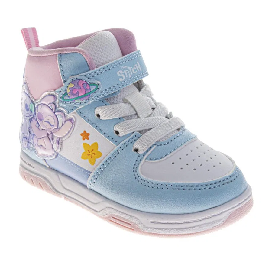 Детские кроссовки-высокие топы Stitch Blue White Disney