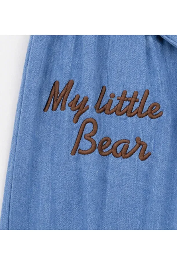 Детский комбинезон для мальчиков с коротким рукавом Kardeşler Bebe, Navy Blue — фото 4