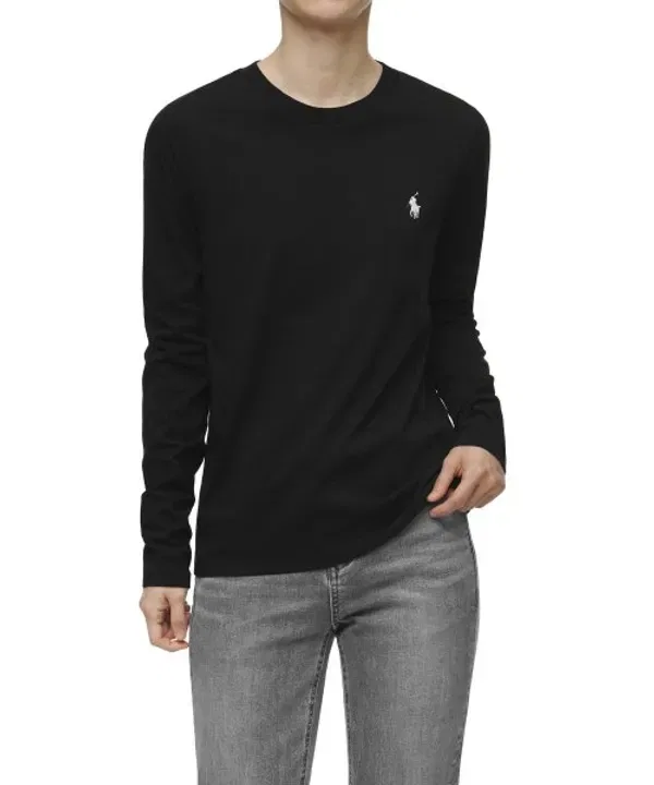 Футболка с длинным рукавом, хлопковая, Polo Ralph Lauren, черный