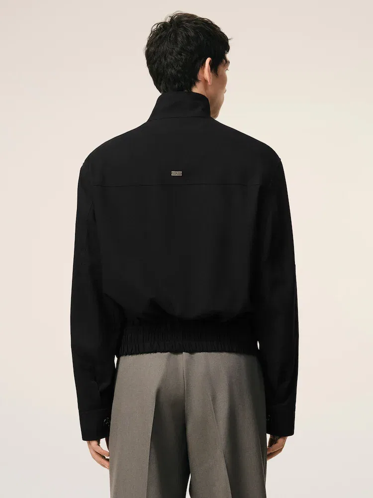 Куртка Harrington из шерсти AMI PARIS, Black — фото 4