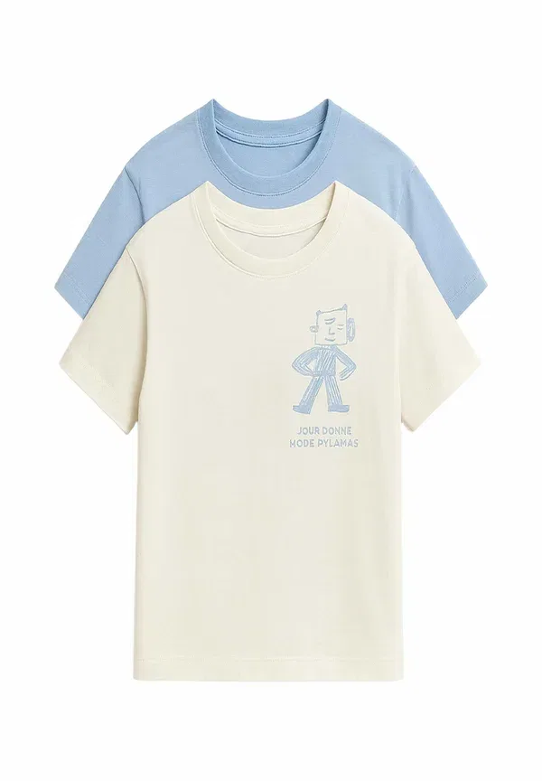 Комплект пижам из 2 штук, хлопок, pyjama set, Marks & Spencer Mix, синий — фото 2