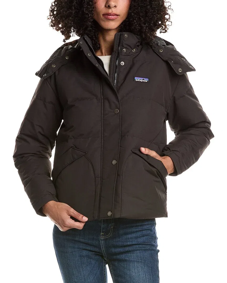 Женское утепленное пальто с капюшоном Patagonia, Black