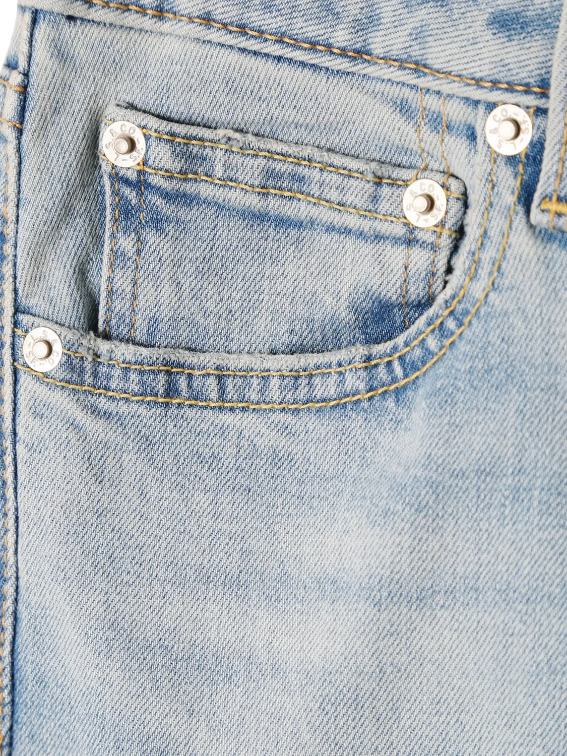 Джинсы клеш с бахромой синие Levi's, синий — фото 3