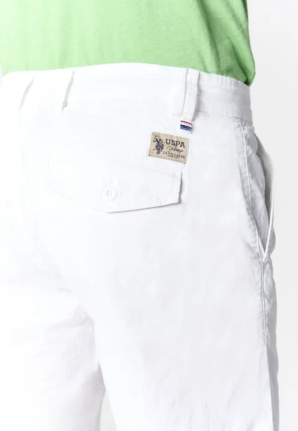 Шорты хлопковые U.S. Polo Assn., Bianco, белый — фото 4