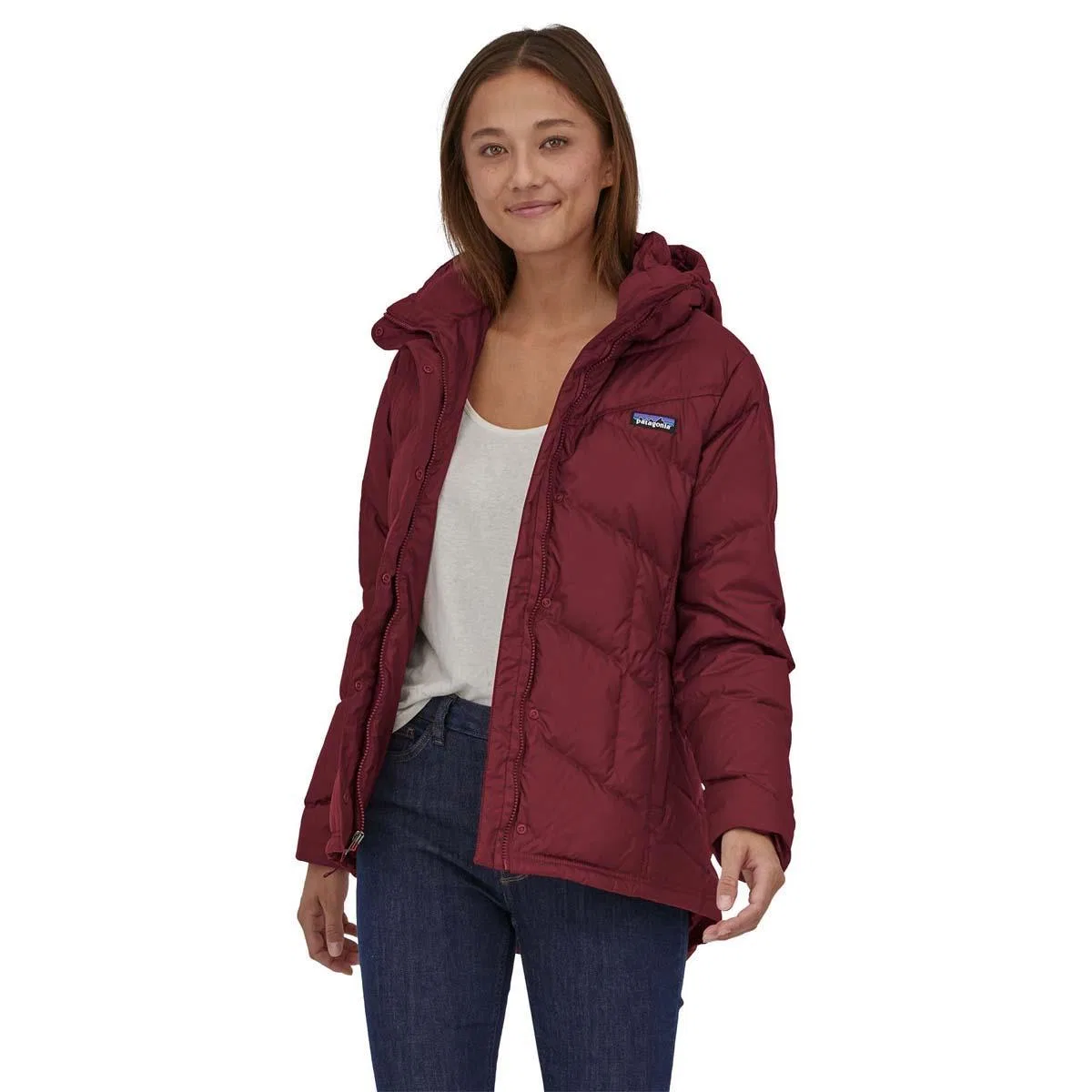 Женская утепленная куртка с капюшоном Down With It Patagonia, Sequoia Red