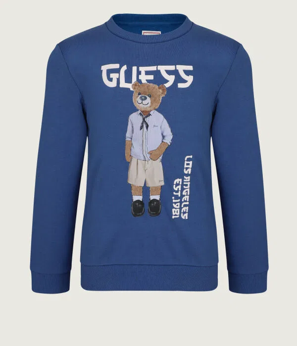 Детское худи с длинным рукавом Guess, Blu Marino