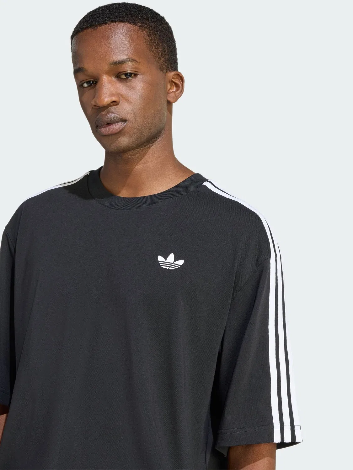Футболка с принтом 3-Stripes, adidas Originals, черный — фото 3