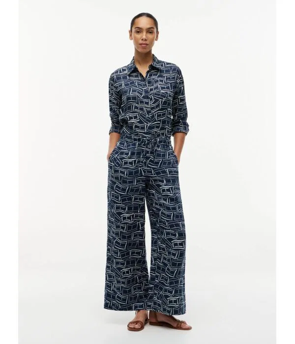 Женские брюки из льна Relaxed Fit Tommy Hilfiger, Blu Marino — фото 2