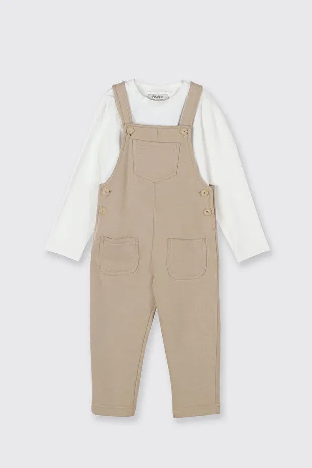 Детский комбинезон для мальчиков с длинным рукавом Panço, Beige