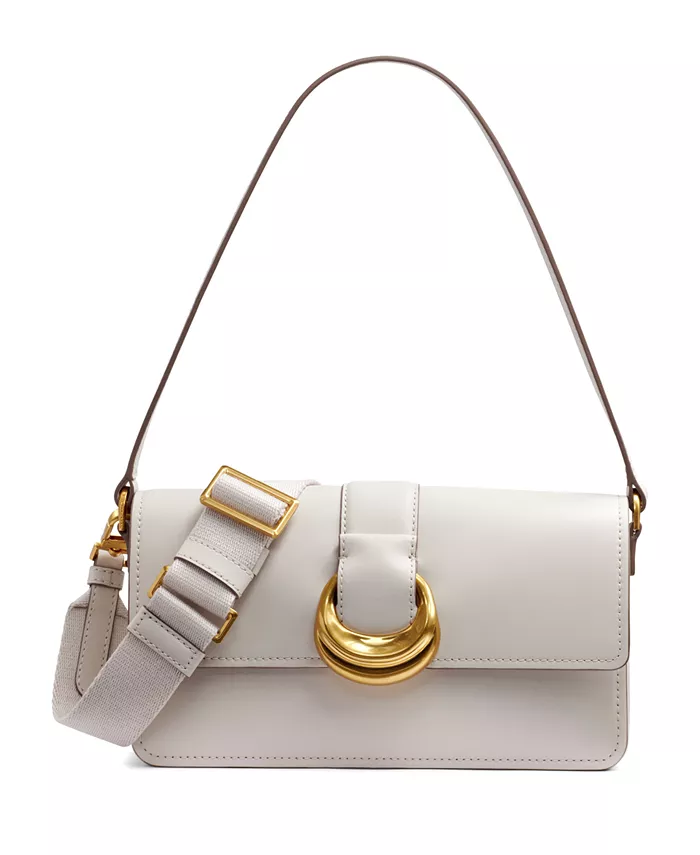 

Сумка Valley Stream Leather Buckle на плечо со съемным ремешком Donna Karan New York, коричневый/бежевый