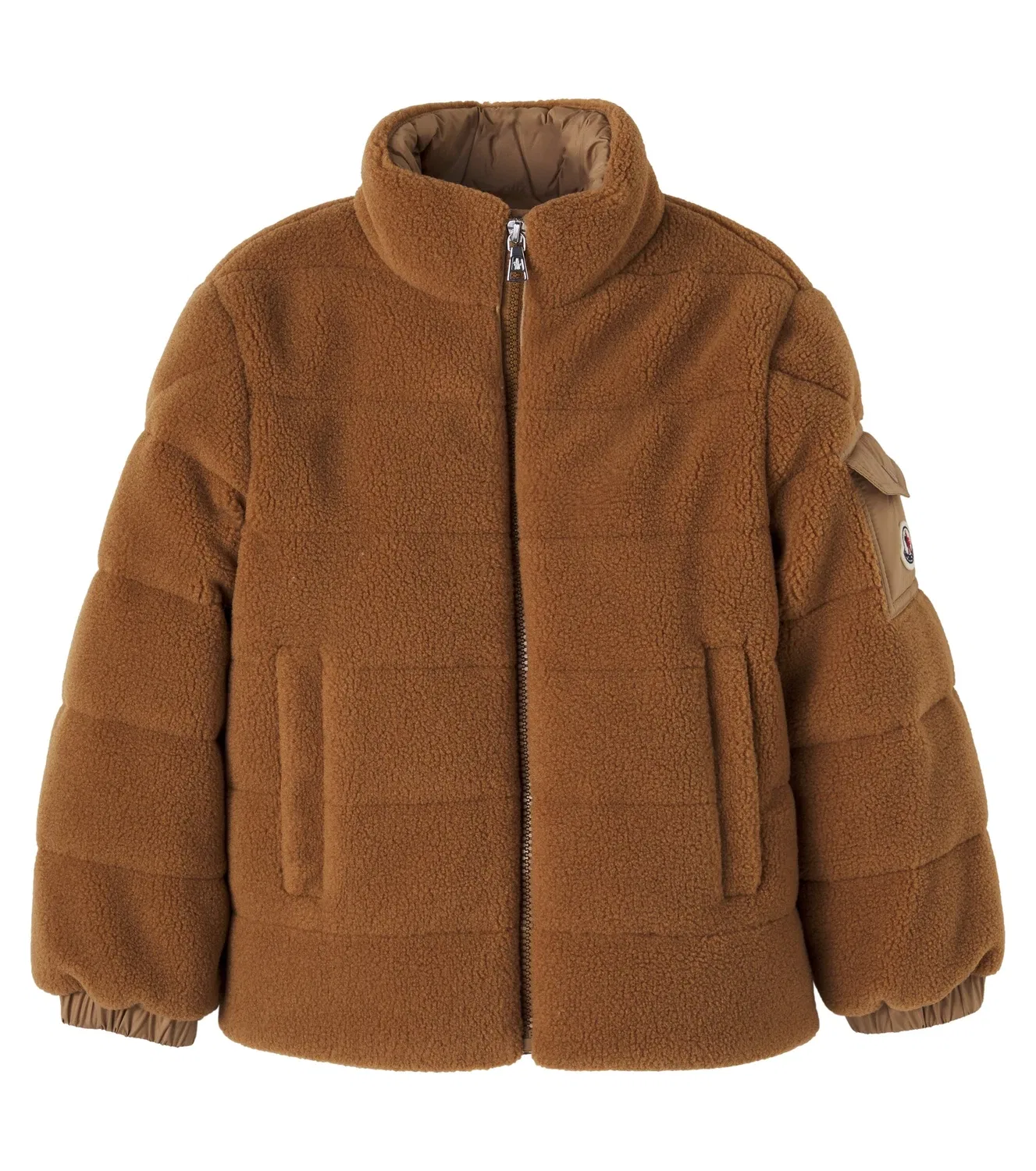 Плюшевая куртка Миш Moncler Enfant, коричневый