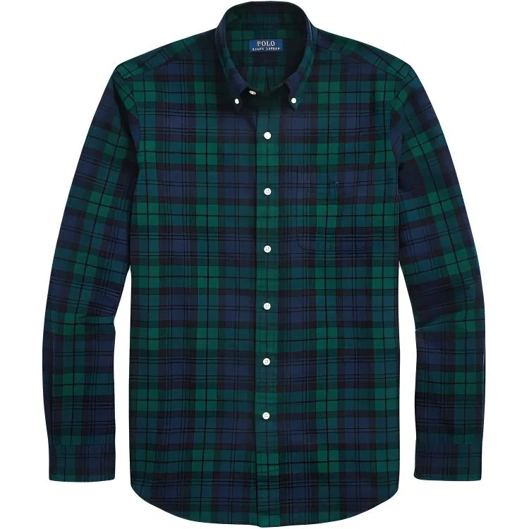 Мужская рубашка классическая Polo Ralph Lauren, Dark Blue Green Multicolor