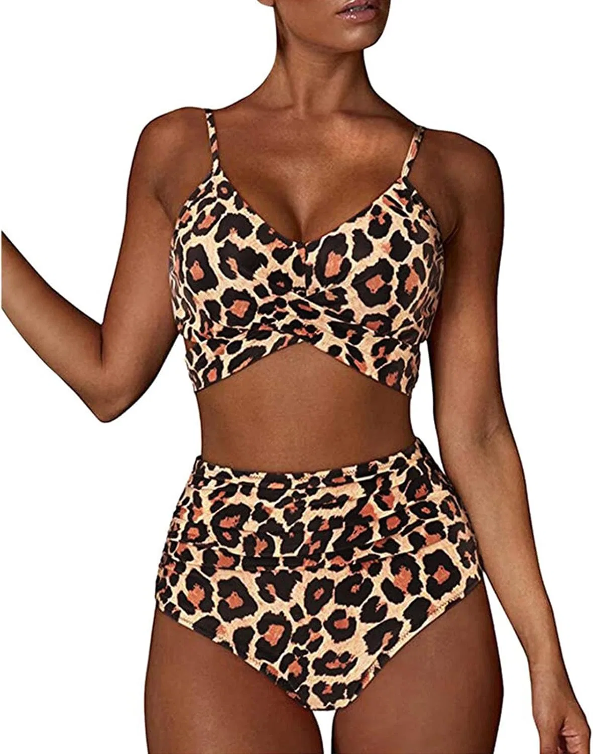 Женский бикини-комплект с оберткой Plus Size, Multicolor