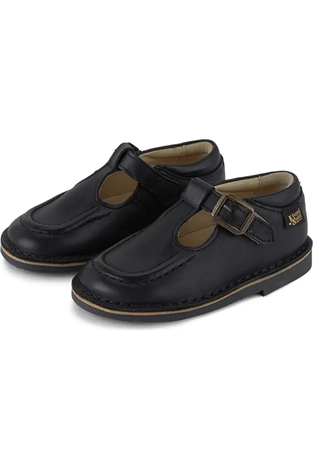 Детские сандалии T-Bar ретро Parker Young Soles, черный