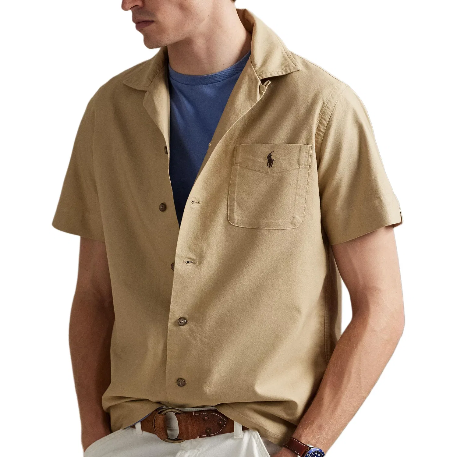 Мужская классическая рубашка Coast Beige Polo Ralph Lauren — фото 4