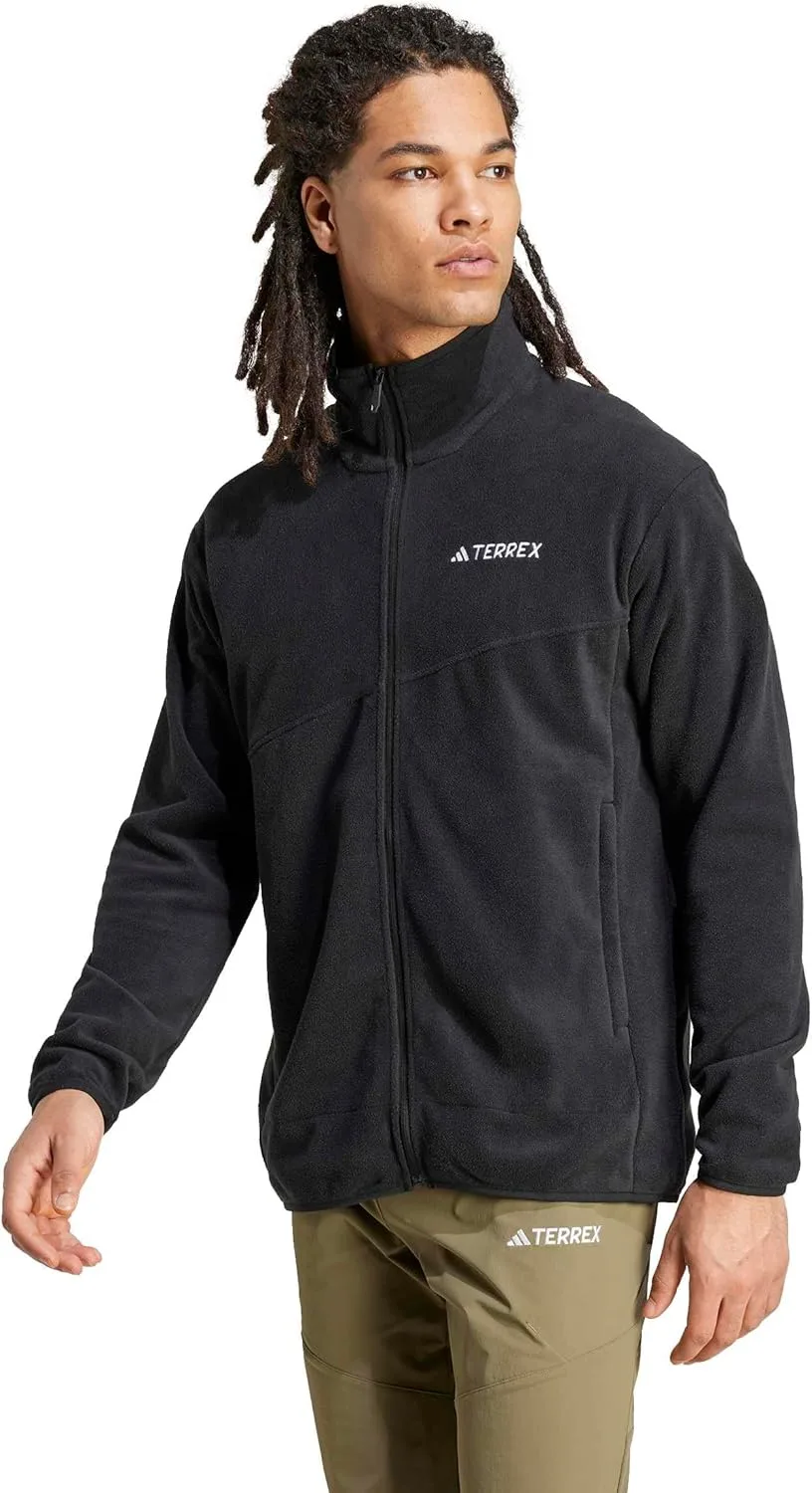 Мужская флисовая куртка Adidas Terrex с разноцветным принтом и застежкой-молнией (1 шт.)