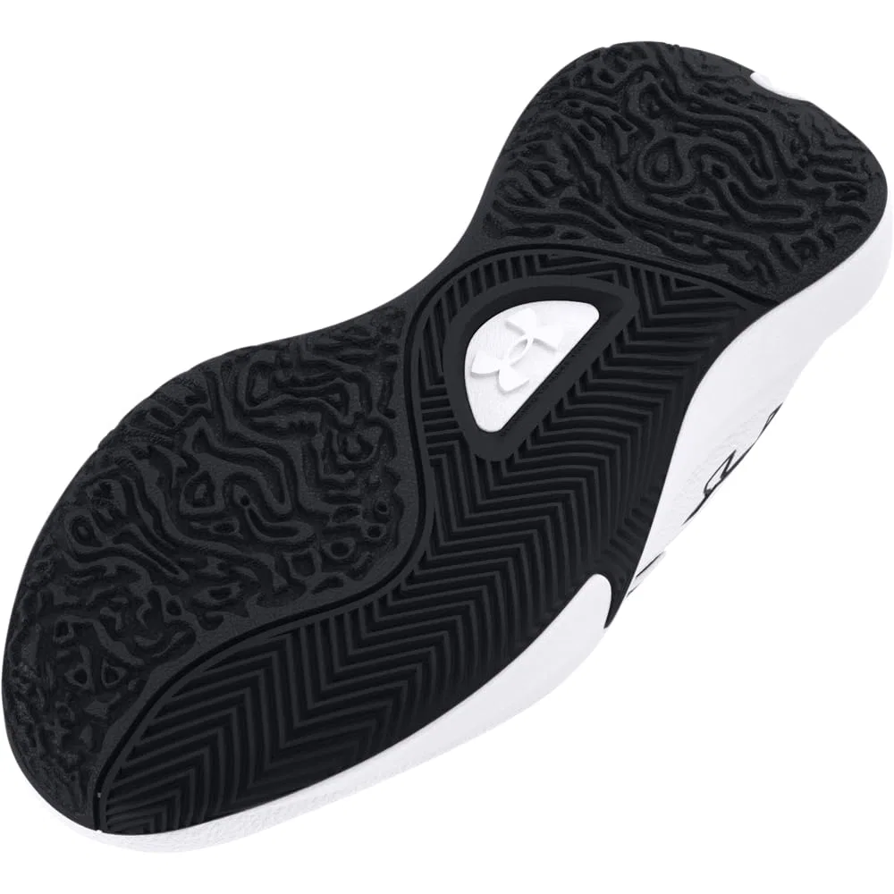 Детские кроссовки для мальчиков с закрытым носком Pre School Lockdown 7 Under Armour, White Black Black — фото 3