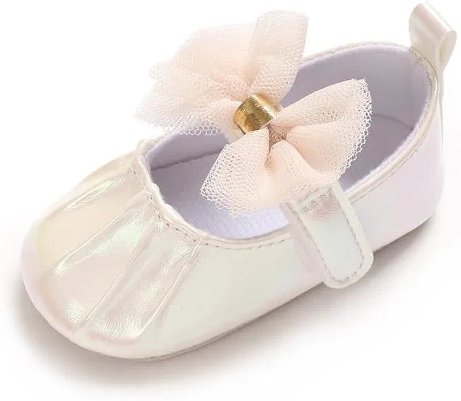 Детские туфли Мэри Джейн для девочек Bowknot Princess Purepips, White — фото 4