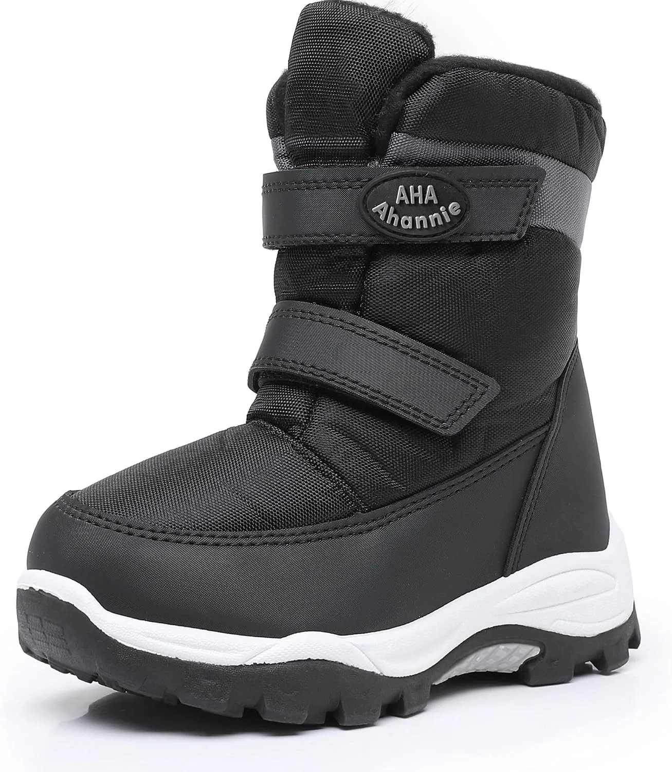 Детские зимние ботинки для мальчиков и девочек Ahannie, Black/Grey