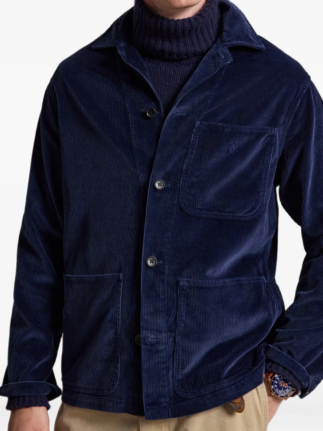 Куртка-рубашка из вельвета, синяя Polo Ralph Lauren, синий — фото 2