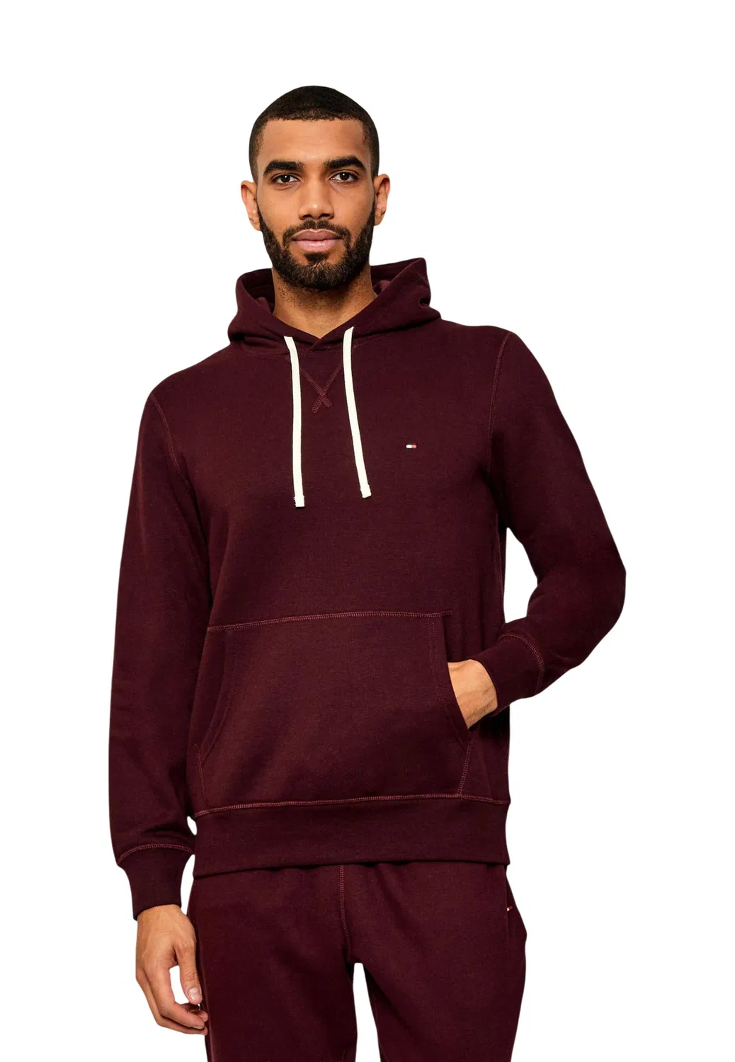 Мужской свитшот с капюшоном Tommy Hilfiger, Bordeaux