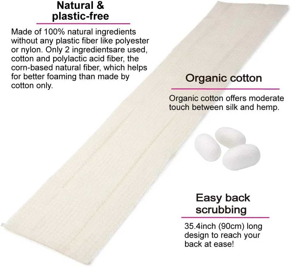 Мочалка для пилинга Organic Cotton, Terra Distribution, 1 шт, 21 x 90 см — фото 2