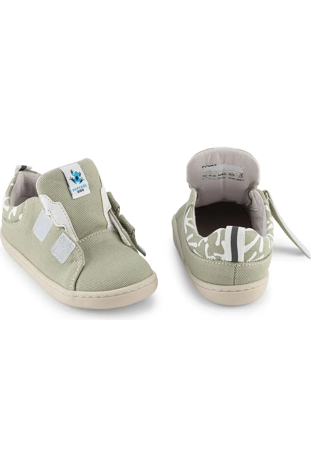 Детские кеды босоногие на широкой подошве Smart Walker Hopfrög Kids, Eco Nile Green — фото 4