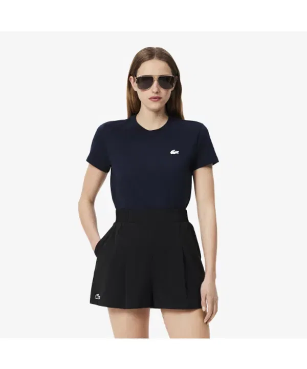 Футболка Lacoste TF9246-55N 166, базовая тренировочная, темно-синяя
