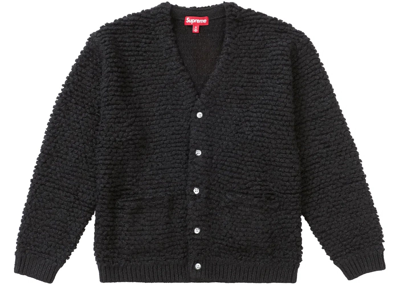 Мужской кардиган текстурный с узлом Supreme, Black