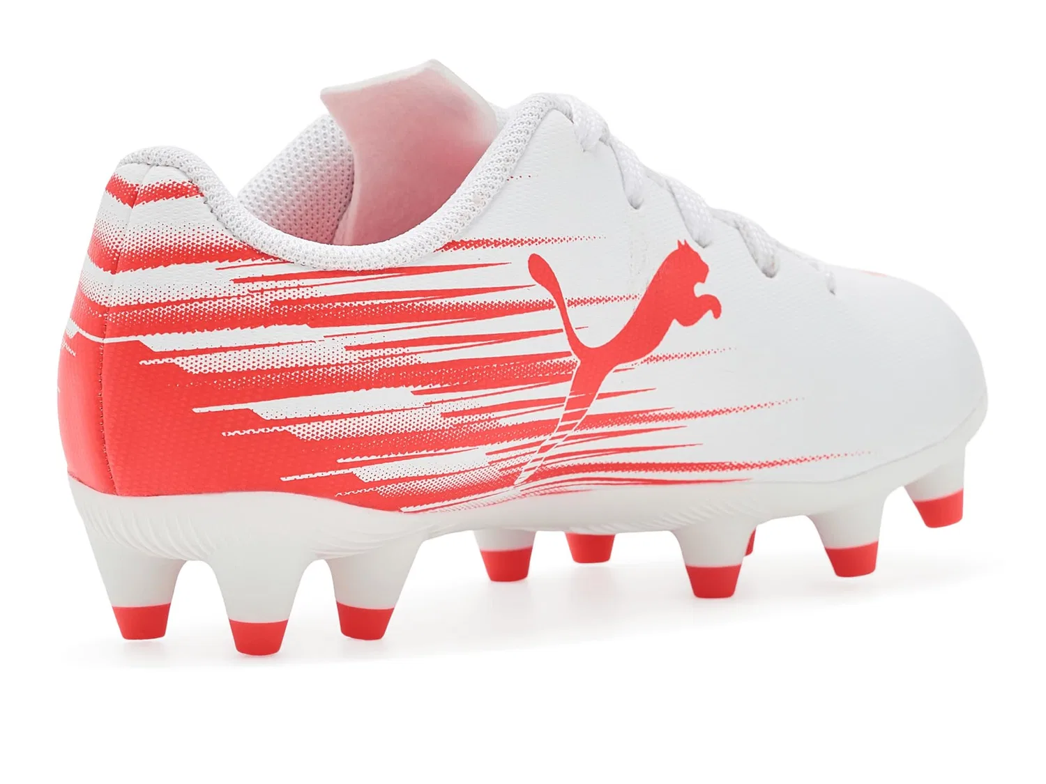 Бутсы Attacanto II Firm, Artificial Ground Soccer Cleats (для малышей, маленьких и больших детей) Puma Kids, Puma White/Ultra Red — фото 4